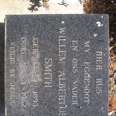 SMITH Willem Albertus 1893-1962