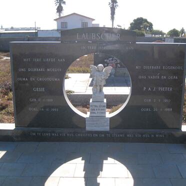 LAUBSCHER P.A.J. Pieter 1910-1988 &amp; Gesie 1919-1993