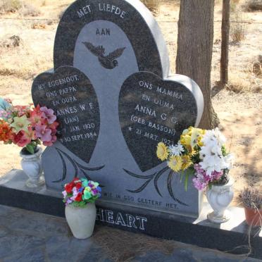 THEART Johannes W.F. 1920-1984 &amp; Anna G.G. BASSON 1923-