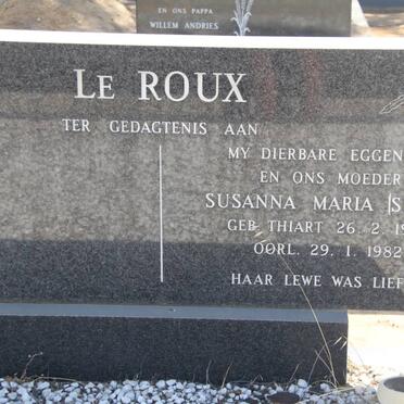 ROUX Susanna Maria, le nee THIART 1943-1982