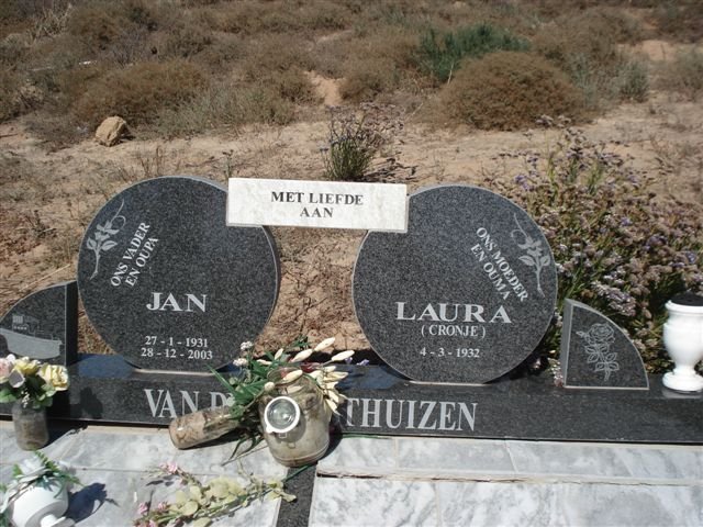 WESTHUIZEN Jan, van der 1931-2003 &amp; Laura CRONJE 1932-