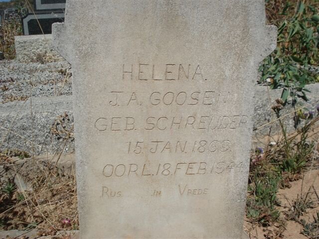 GOOSEN Helena J.H. nee SCHREUDER 1869-1944