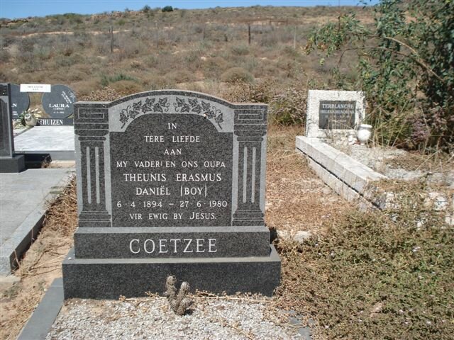 COETZEE Theunis Erasmus Daniël 1894-1980