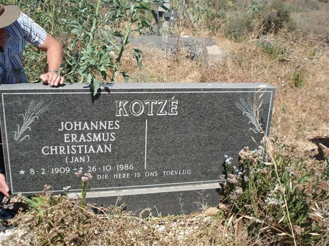KOTZÉ Johannes Erasmus Christiaan 1909-1986