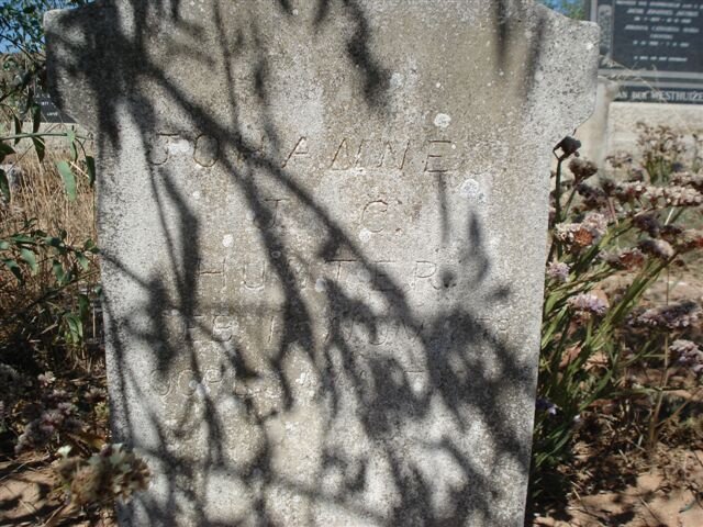 HUNTER Johanna J.C. 18?8-??