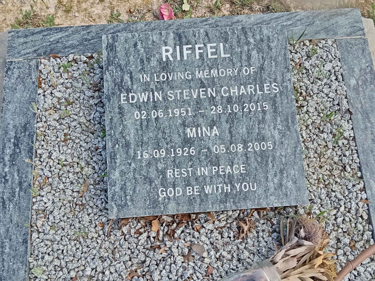 RIFFEL Edwin Steven Charles 1951-2015 &amp; Mina 1926-2005