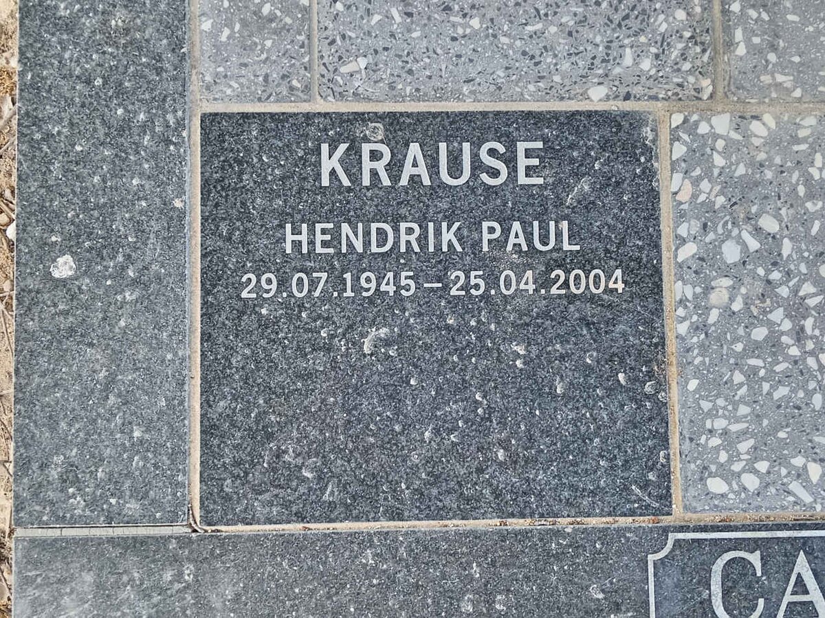 KRAUSE Hendrik Paul 1945-2004