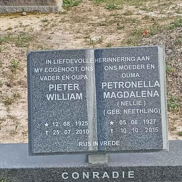 CONRADIE Pieter William 1925-2010 &amp; Petronella Magdalena NEETHLING 1927-2015 2.