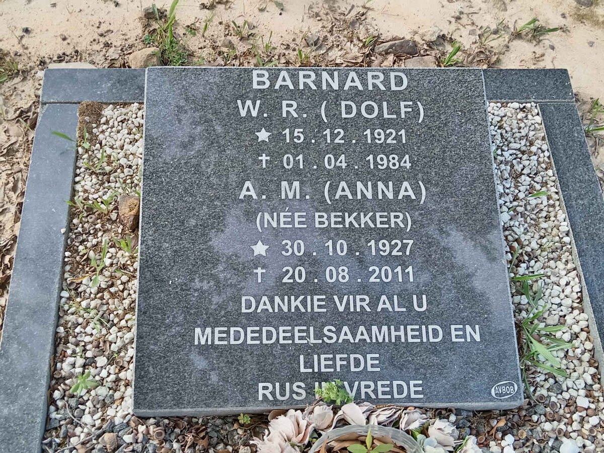 BARNARD W.R. 1921-1984 &amp;  A.M. BEKKER 1927-2011