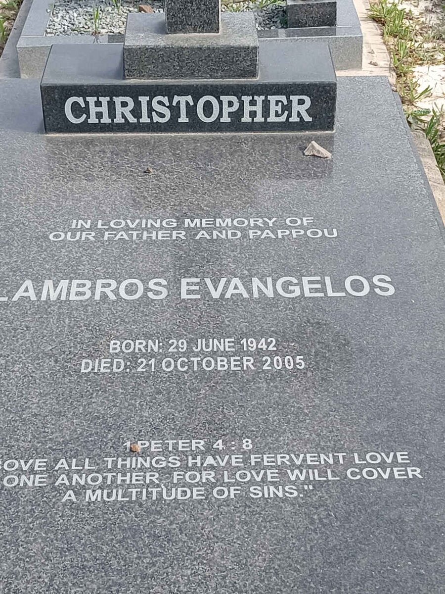 CHRISTOPHER Lambros Evangelos 1942-2005 1.