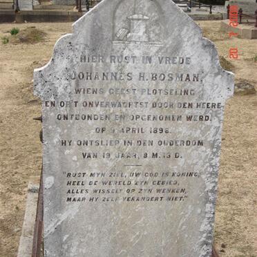 BOSMAN Johannes H. -1896