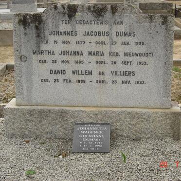 DUMAS :: DE VILLIERS