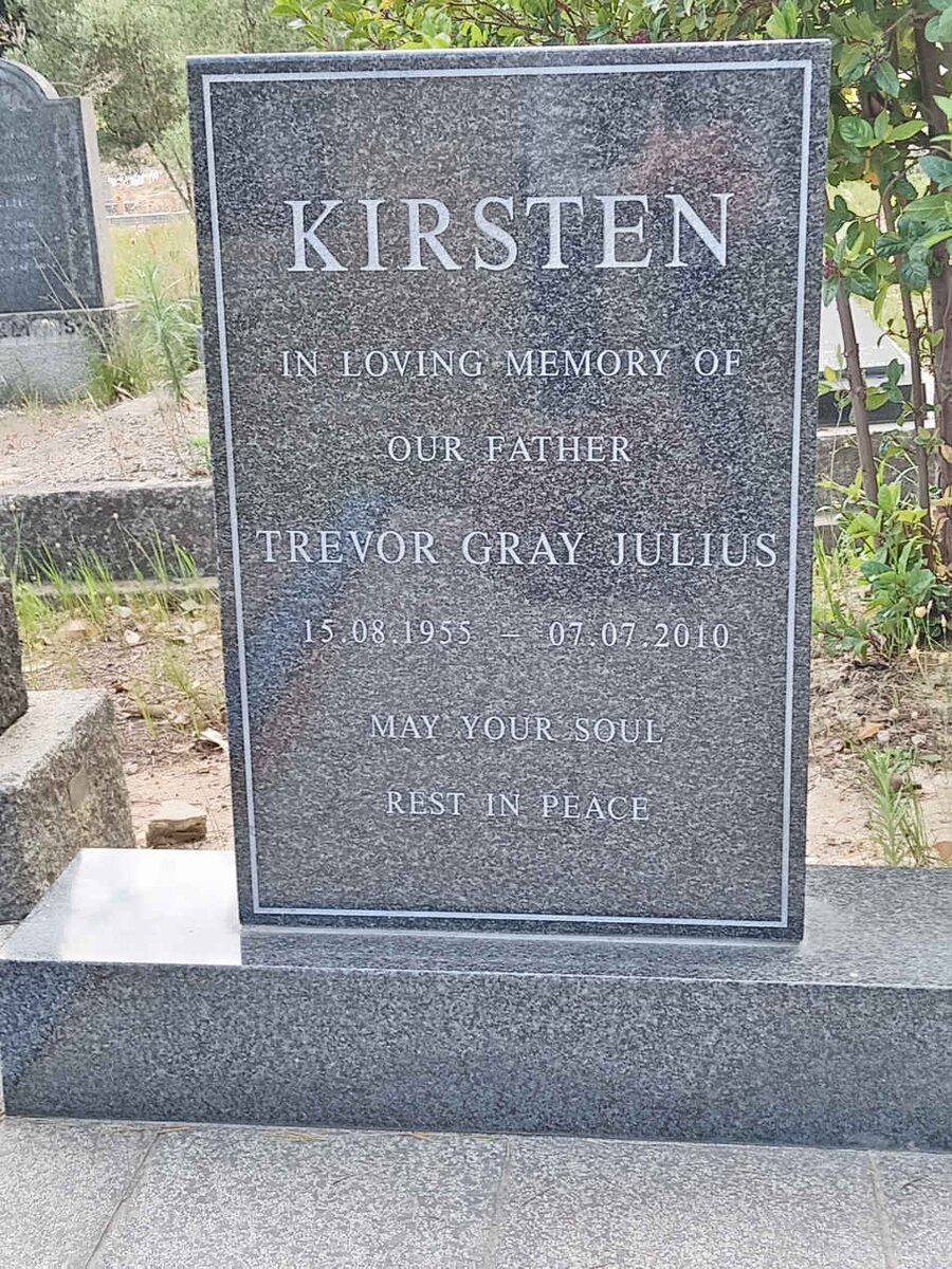 KIRSTEN Trevor Gray Julius 1955-2010