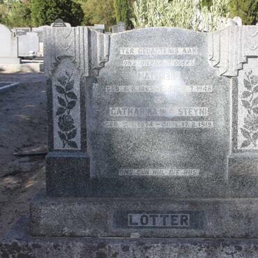LÖTTER Mattheus 1863-1948 &amp; Catharina STEYN 1874-1919