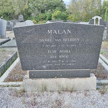 MALAN Daniel van Heerden 1907-1972 & Elsie Maria ROUX 1907-2002
