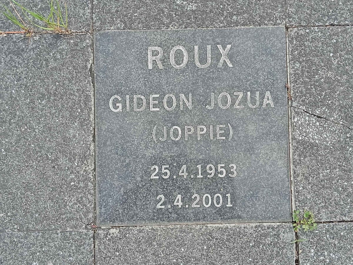 ROUX Gideon Jozua 1953-2001