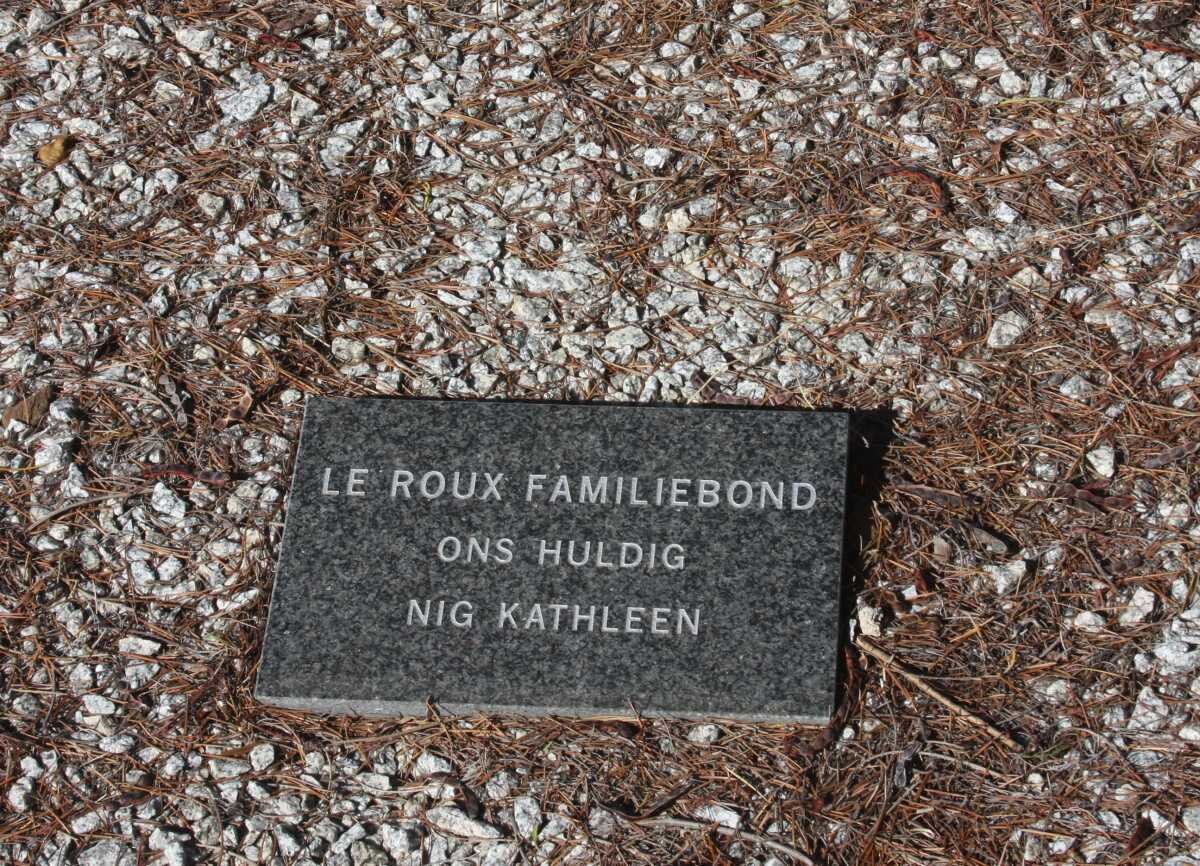 Memorial for Kathleen - From Le Roux Bond