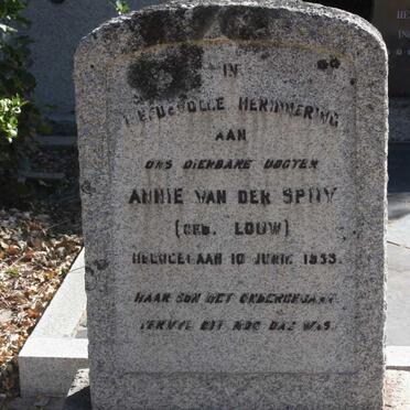 SPUY Annie, van der nee LOUW -1953