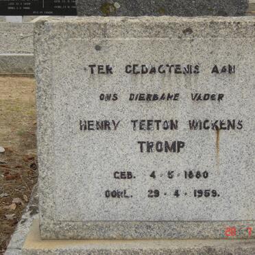 TROMP Henry Teeton Wickens 1880-1959