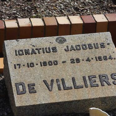 VILLIERS Ignatius Jacobus, de 1900-1964