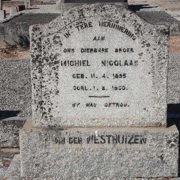 WESTHUIZEN Michiel Nicolaas, van der 1895-1950