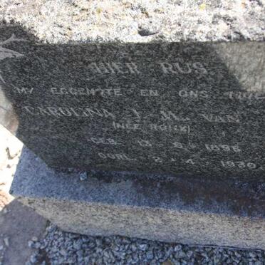 ZYL Carolina J.M., van nee ROUX 1896-1930