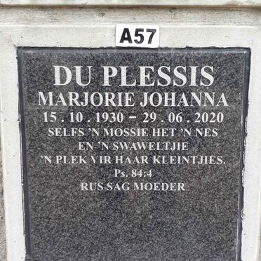 PLESSIS Marjorie Johanna, du 1930-2020