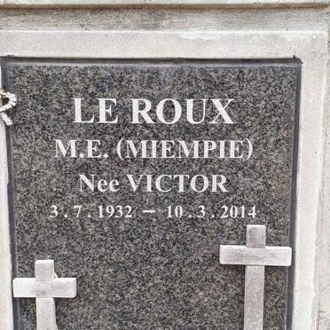 ROUX M.E., le nee VICTOR 1932-2014