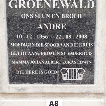 GROENEWALD Andre 1956-2008
