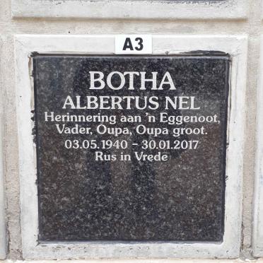 BOTHA Albertus Nel 1940-2017