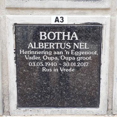 BOTHA Albertus Nel 1940-2017