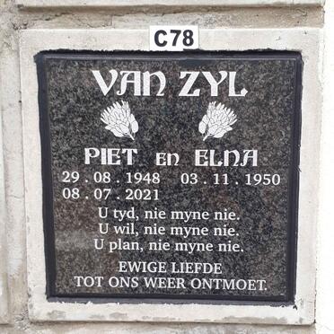 ZYL Piet, van 1948-2021 &amp; Elna 1950-
