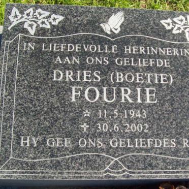 FOURIE Dries 1943-2002