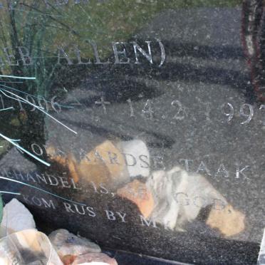 VISAGIE E.J.M. nee ALLEN 1906-1997