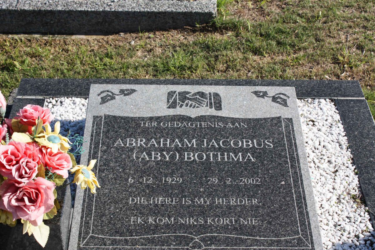 BOTHMA Abraham Jacobus 1929-2002