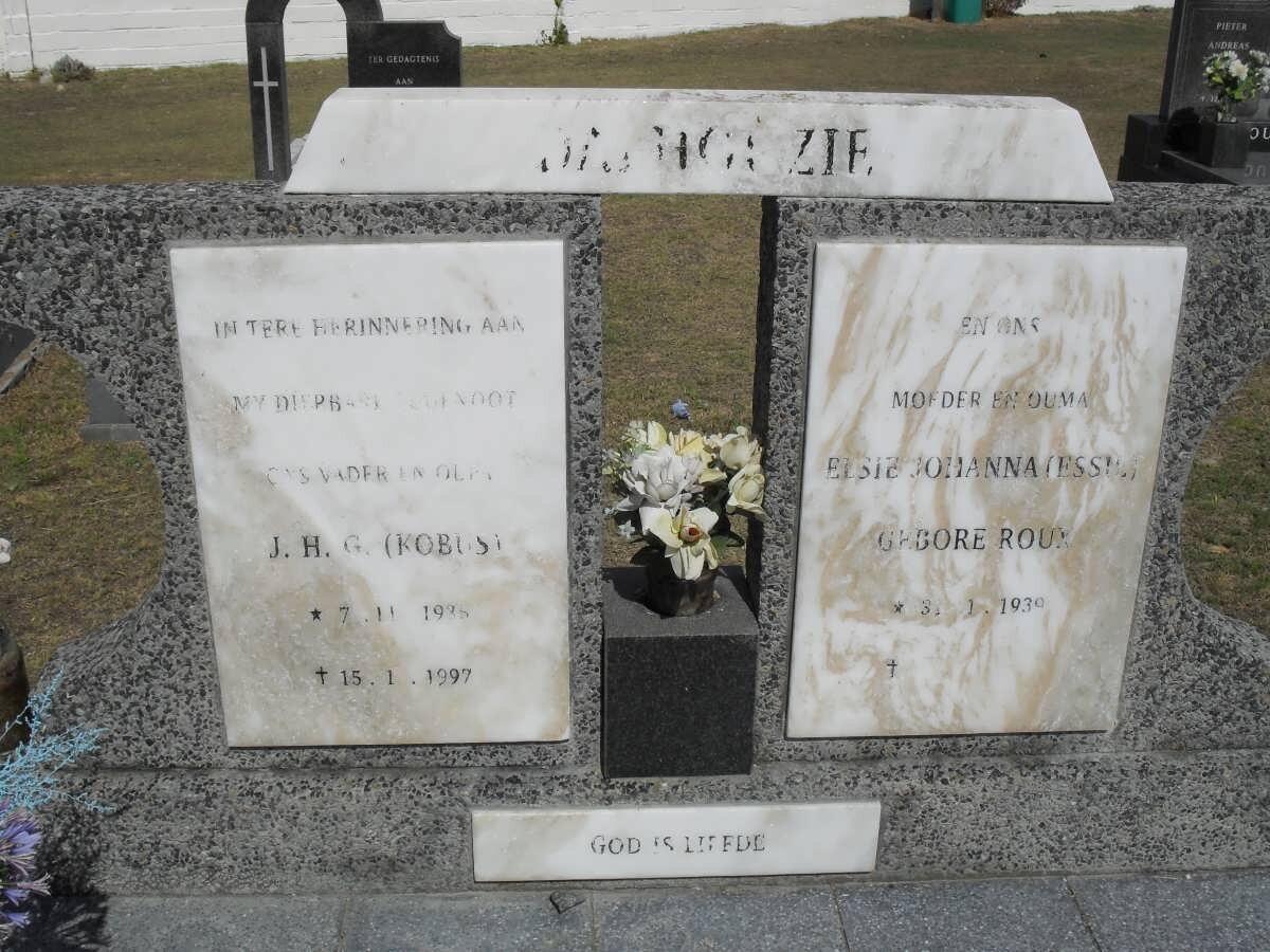 ? J.H. 1918-1997 &amp; Elsie Johanna ROUX 1939-