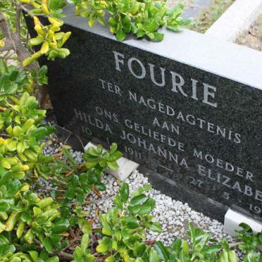 FOURIE Hilda Johanna Elizabeth 1911-1992