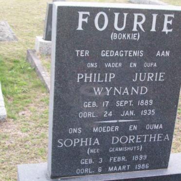 FOURIE Philip Jurie Wynand 1889-1935 &amp; Sophia Dorothea GELDENHUYS 1899-1986