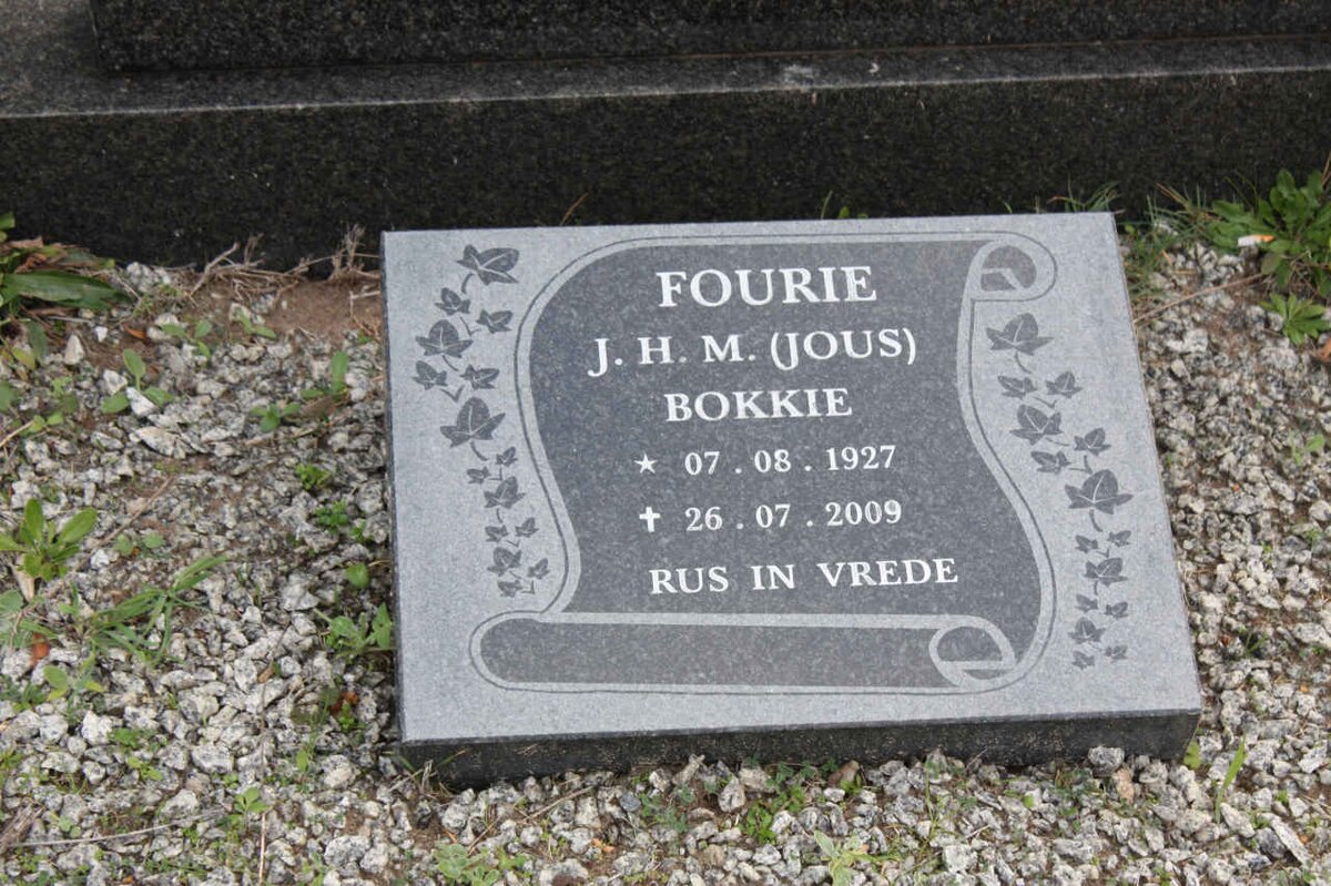 FOURIE J.H.M. 1927-2007
