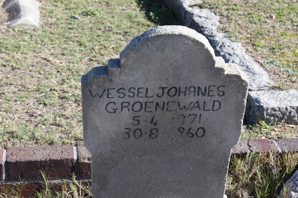 GROENEWALD Wessel Johanes 1960-1971