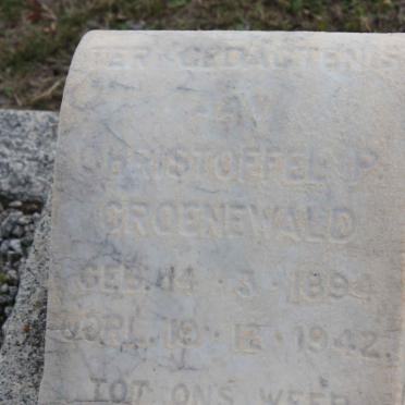 GROENEWALD Christoffel P. 1894-1942