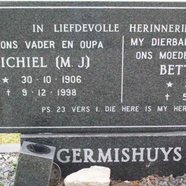 GERMISHUYS M.J. 1906-1998 &amp; E.H. 1907-1988