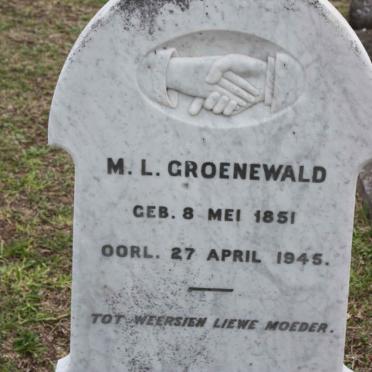 GROENEWALD M.L. 1851-1945