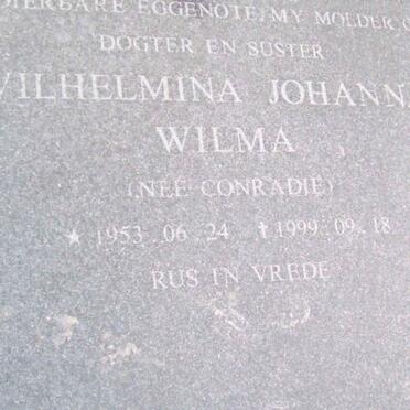 JORDAN Wilhelmina Johanna nee CONRADIE 1953-1999