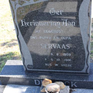 KOCK Servaas, de 1909-1991