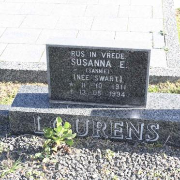 LOURENS Susanna E. nee SWART 1911-1994