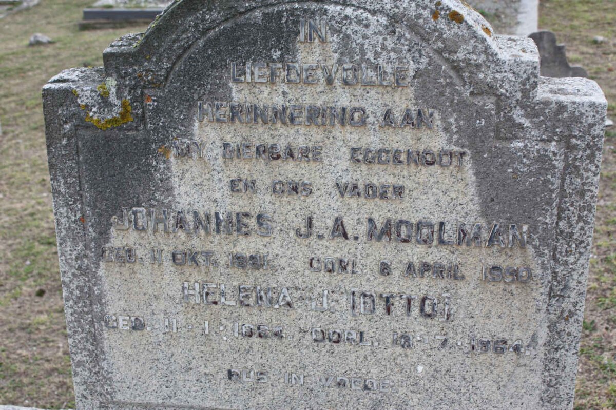 MOOLMAN Johannes J.A. 1881-1950 &amp;  Helena OTTO 1884-1964