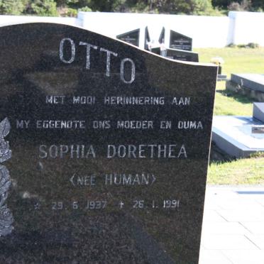 OTTO Sophia Dorethea nee HUMAN 1937-1991