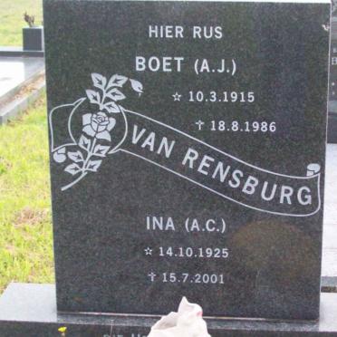 RENSBURG A.J., van 1915-1986 &amp; A.C. 1925-2001