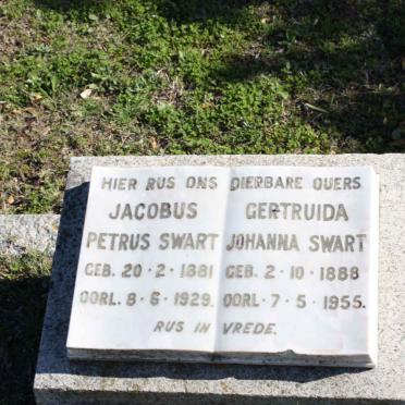SWART Jacobus Petrus 1881-1929 &amp; Gertruida Johanna 1888-1955